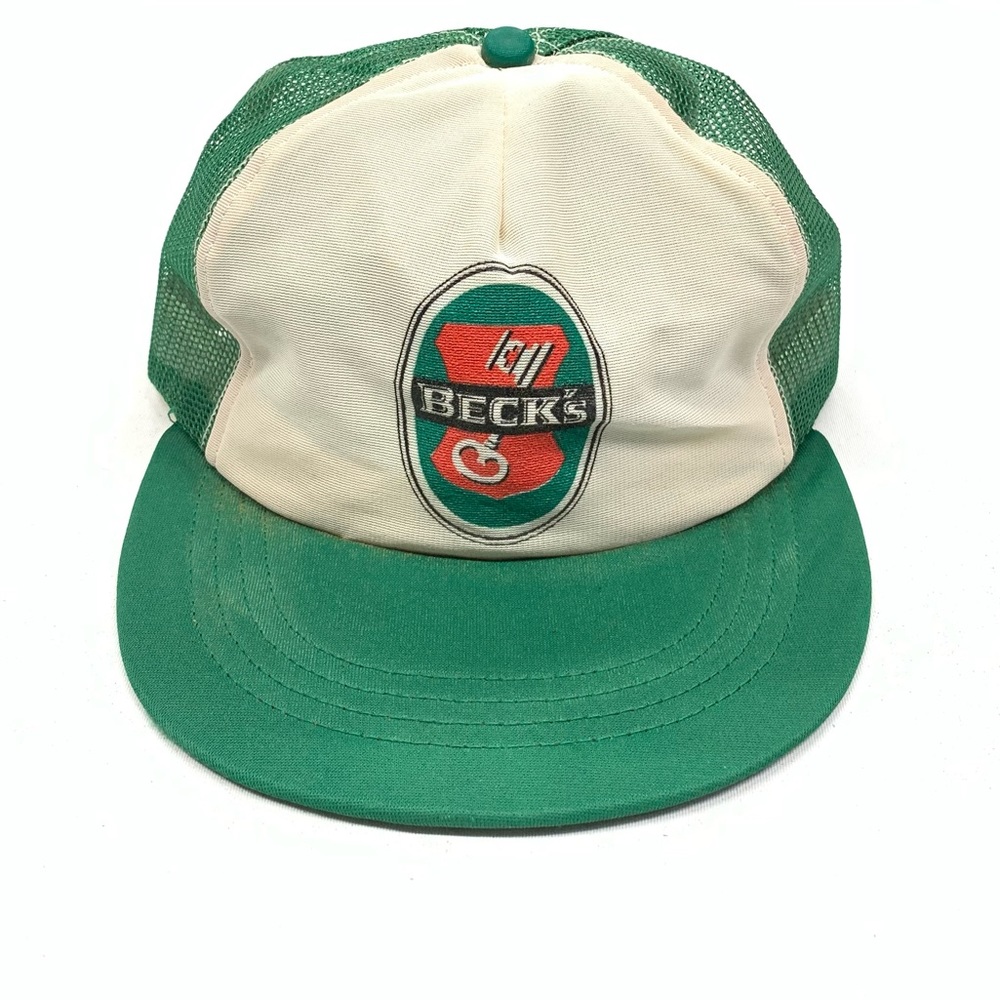VTG 80s Becks Beer SnapBack Trucker Mesh Snapback
